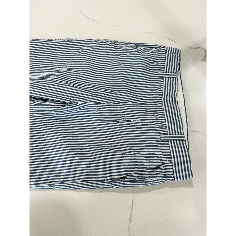 Lands End Kids‎ Navy White Stripe Seersucker Pants Size 10S
